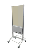 Karma Broome Double Sided Mobile Workstation with Mirror White 060904 Workstations & Mirrors Karma