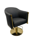 Karma Eden Salon Chair Black with Gold Base 02180103 Salon Chairs Hair And Beauty Kingdom