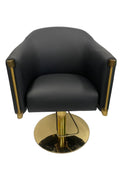 Karma Eden Salon Chair Black with Gold Base 02180103 Salon Chairs Hair And Beauty Kingdom