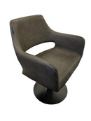 Karma Mudgee Salon Chair 02101301 - Grey with Black Round Base & Black Pump Salon Chairs Salon Furniture Australia Pty Ltd