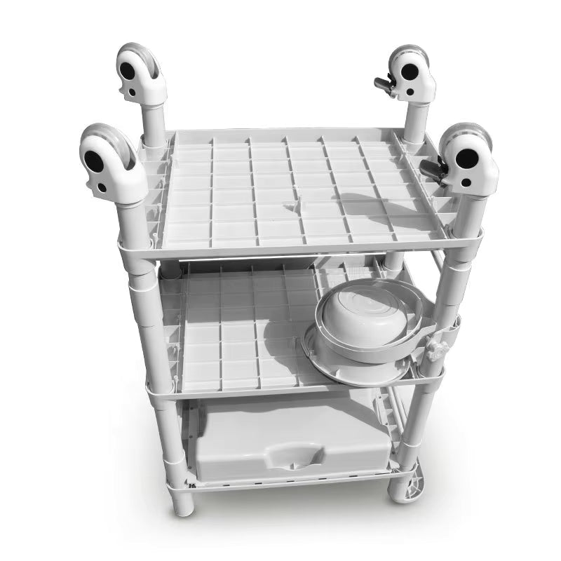 Karma Wilton 3 Tier Beauty & Medical Trolley Small 080904ST Salon Trolleys Salon Furniture Australia Pty Ltd
