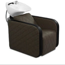 Karma Complete Shampoo Unit Clunes Electric Brown with Pattern & Black Standard Basin 0316012101EP Shampoo Units Karma