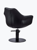 Karma Cronulla Salon Chair 02050101 - Black with Black Round Base & Black Pump Salon Chairs Salon Furniture Australia Pty Ltd