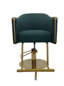 Karma Eden Salon Chair Emerald Green with Gold Base 02182303 Furniture Karma