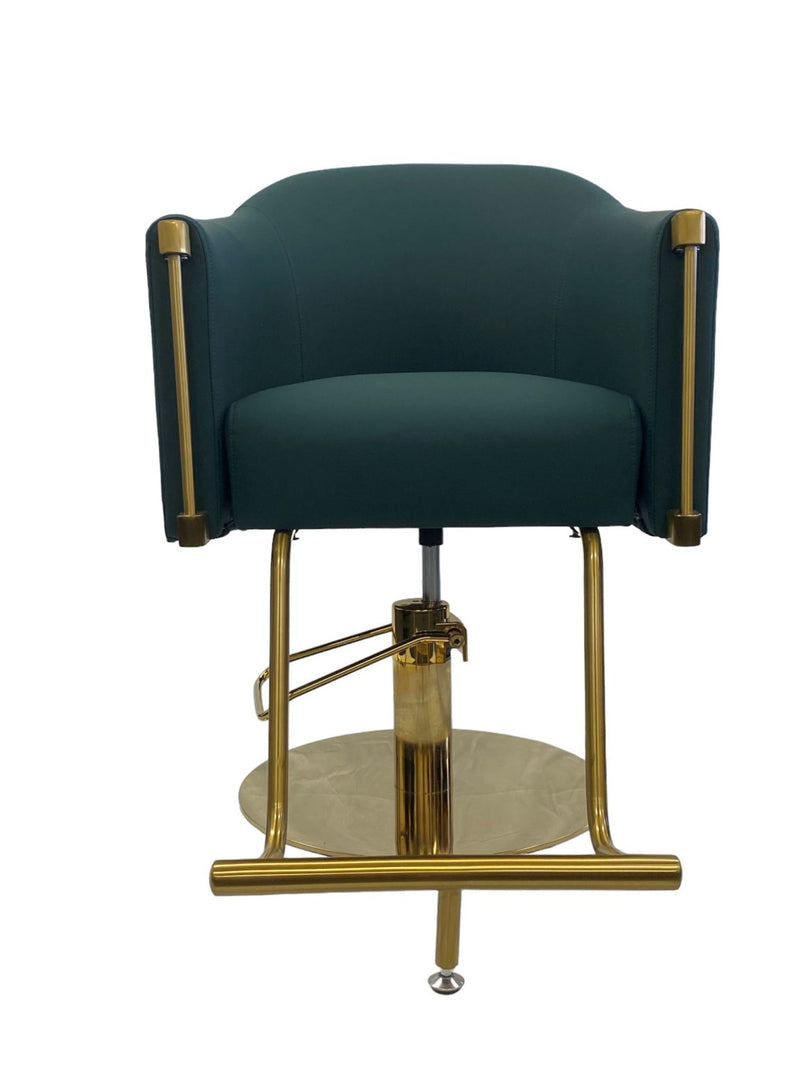 Karma Eden Salon Chair Emerald Green with Gold Base 02182303 Furniture Karma
