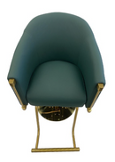 Karma Eden Salon Chair Emerald Green with Gold Base 02182303 Furniture Karma