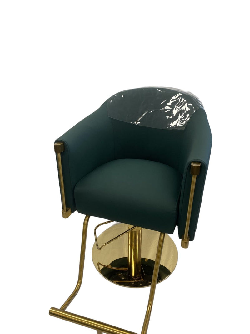 Karma Eden Salon Chair Emerald Green with Gold Base 02182303 Furniture Karma