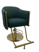 Karma Eden Salon Chair Emerald Green with Gold Base 02182303 Furniture Karma