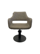 Karma Mudgee Salon Chair 02101301 - Grey with Black Round Base & Black Pump Salon Chairs Salon Furniture Australia Pty Ltd