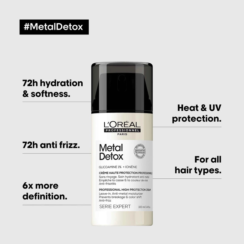 L'oreal Metal Detox Leave-In Cream 100ml Hair Treatment Leave In Loreal