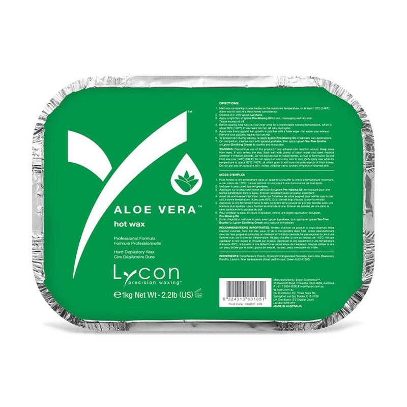 Lycon Aloe Vera Hot Wax 1kg Waxing Lycon