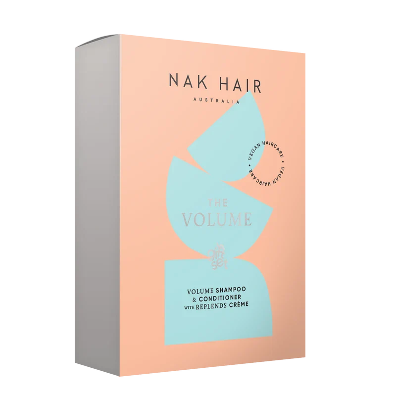 Nak Volume 375ml Trio Gift Pack with Replends Creme Leave-In Moisturiser 150ml Gift Packs NAK