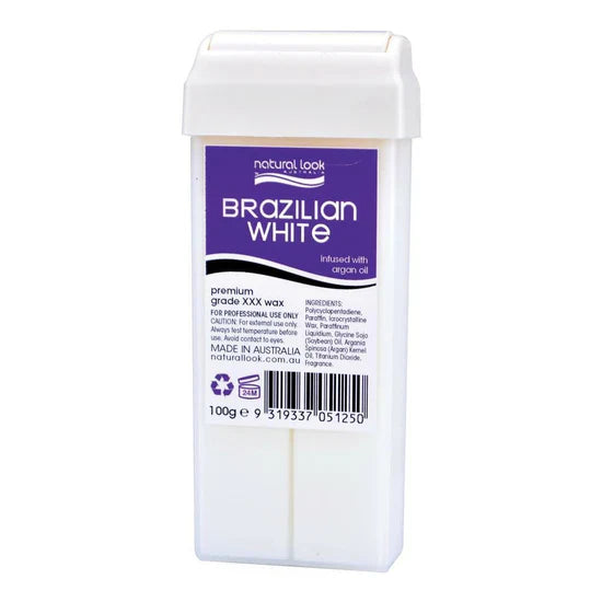 Natural Look Brazilian White Strip Wax Cartridge 100g Waxing Natural Look