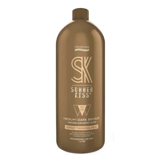 Natural Look Summer Kiss Medium-Dark Bronze Spray Tanning Milk 10% DHA - 1L Tanning Natural Look