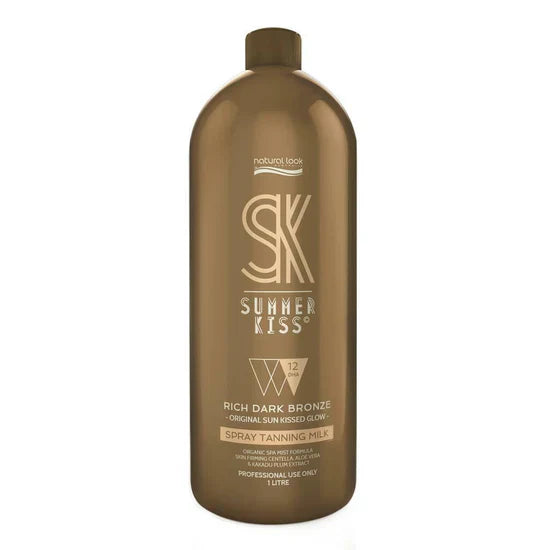 Natural Look Summer Kiss Rich Dark Bronze Spray Tanning Milk 12% DHA - 1L Tanning Natural Look