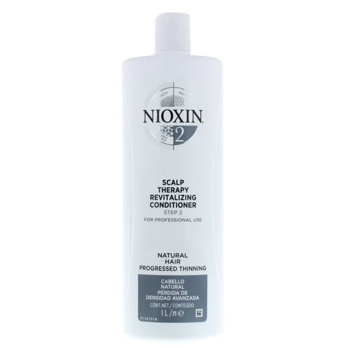 Nioxin System 2 Scalp Therapy Revitalizing Conditioner 1L for Natural Hair with Progressed Thinning Shampoo and Conditioner Nioxin