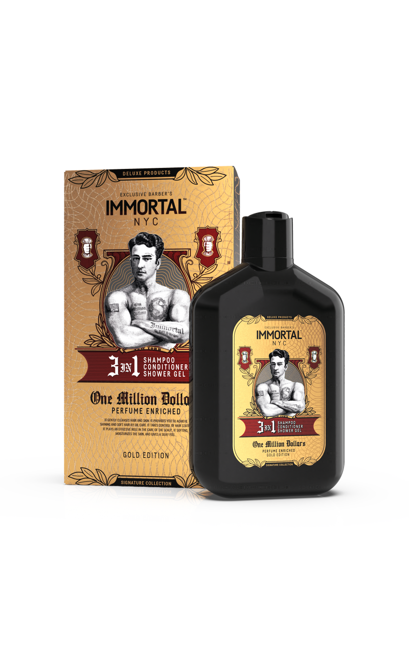 Immortal NYC 3 in 1 Shampoo Conditioner Body Wash One Million Dollars 500ml Shampoo Immortal