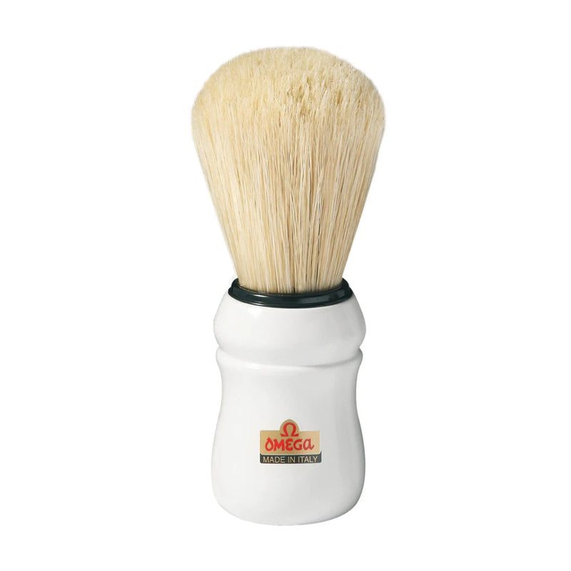 Omega Boar Bristle Shaving Brush 10049 - White Shaving Brushes Omega