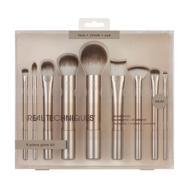Real Techniques 9 Piece Glow Brush Kit Retail Real Techniques