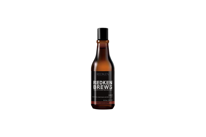 Redken Brews 3-In-1 Shampoo, Conditioner And Body Wash 300ml Shampoo & Conditioner Redken