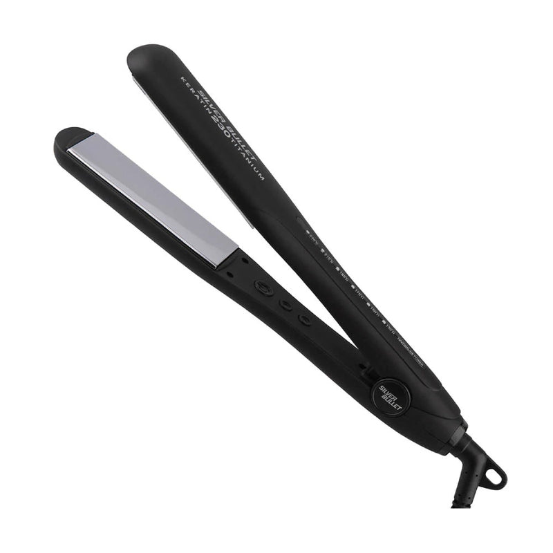 Silver Bullet Keratin 230 Titanium Hair Straightener 25mm Silver Hair Straightener Silver Bullet