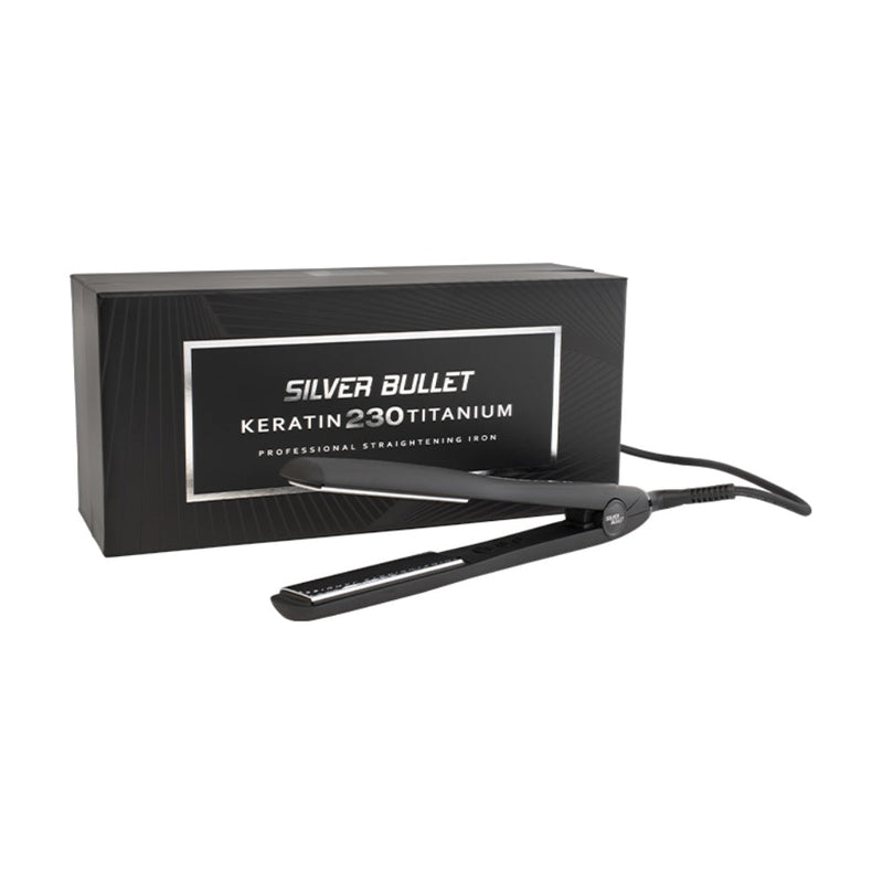 Silver Bullet Keratin 230 Titanium Wide Hair Straightener Silver 38mm Hair Straightener Silver Bullet