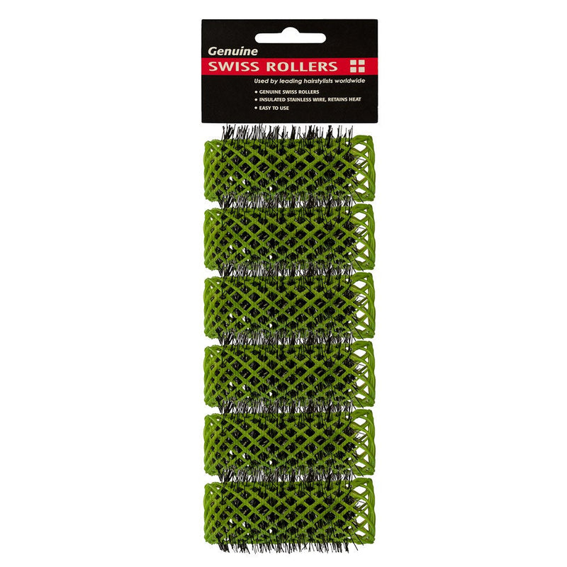 Dateline Professional Swiss Rollers 6pc 25mm Green Retail Dateline