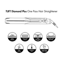 TUFT Diamond Plus 2inch Hair Straightener 200W 6609 Maroon Hair Straightener Tuft