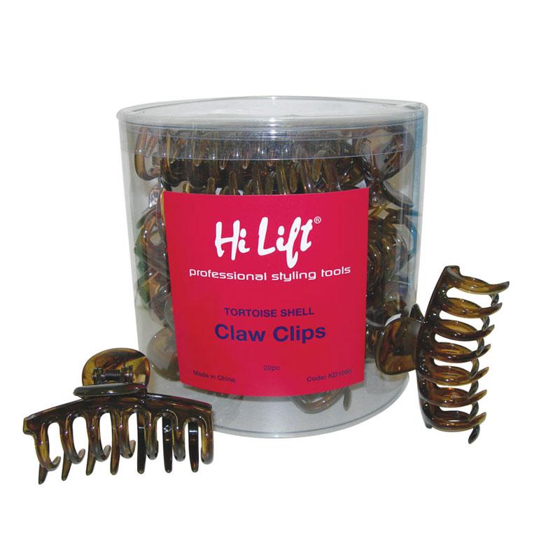 Hi Lift Tortoise Shell Claw Clips 20 Piece Tub Retail Hi Lift