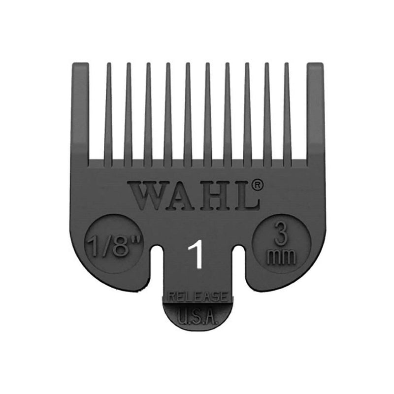 Wahl No. 1 Plastic Tab Attachment Comb 1/8inch Black Retail Wahl