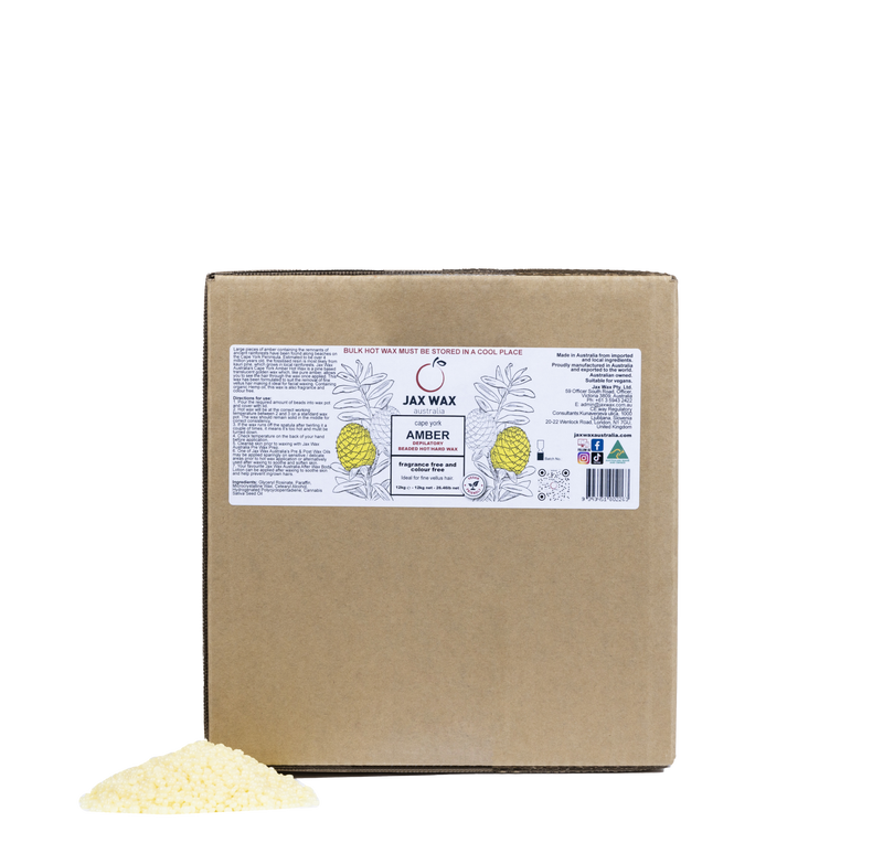 Jax Wax Cape York Amber Hot Wax Beads 12kg - Bulk Size Waxing Jax Wax
