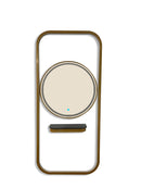 Karma Bunbury Workstation Round LED Salon Mirror Gold 06070003 Workstations & Mirrors Karma