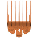 Wahl No. 4 Plastic Tab Attachment Comb 1/2inch Orange Retail Wahl