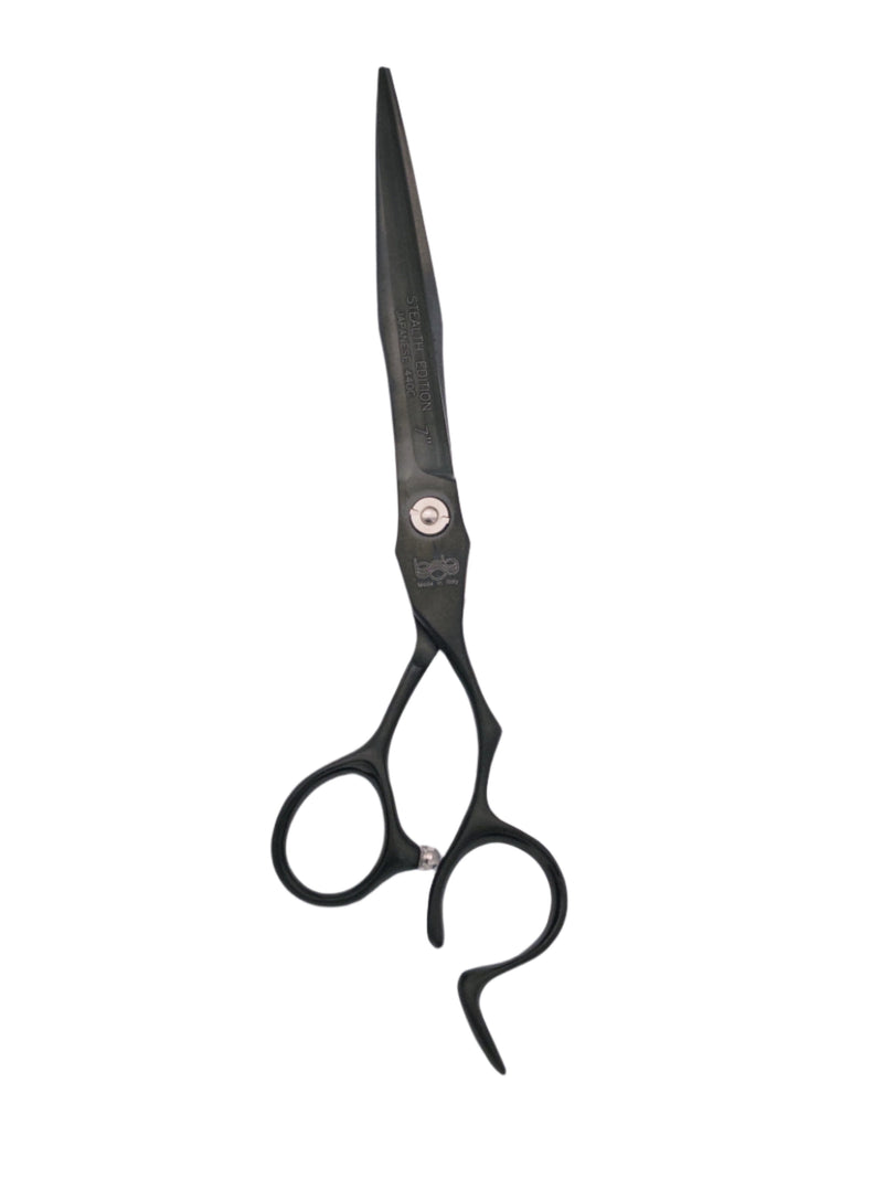 BOB Stealth Edition Black 7 Inch Scissor Japanese 440C Steel - Made In Italy Scissors Bob