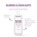 Goldwell Dualsenses Blondes & Highlights Anti-Yellow Conditioner 1L Conditioner Goldwell