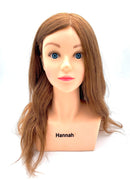 Deyaz Professional Mannequin with Shoulders 16 Inch Human Hair Brown - Hannah Mannequins Deyaz