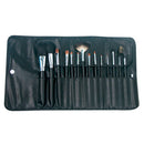 Hawley 15 Piece Makeup Brush Set In Leatherette Wrap