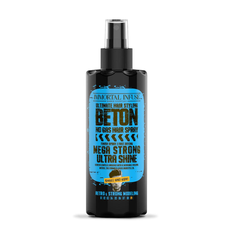 12 + 1 Deal: Immortal Beton Non Aerosol Finishing Hair Spray - Mega Strong - Ultra Shine 200ml Hair Spray Immortal
