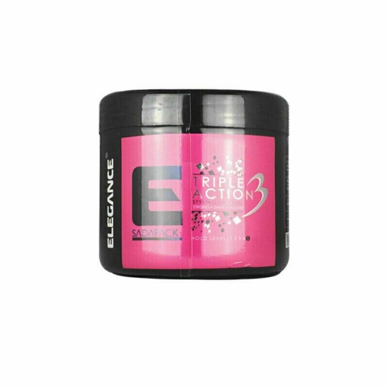 Elegance Triple Action Hair Gel Pink 500ml Elegance
