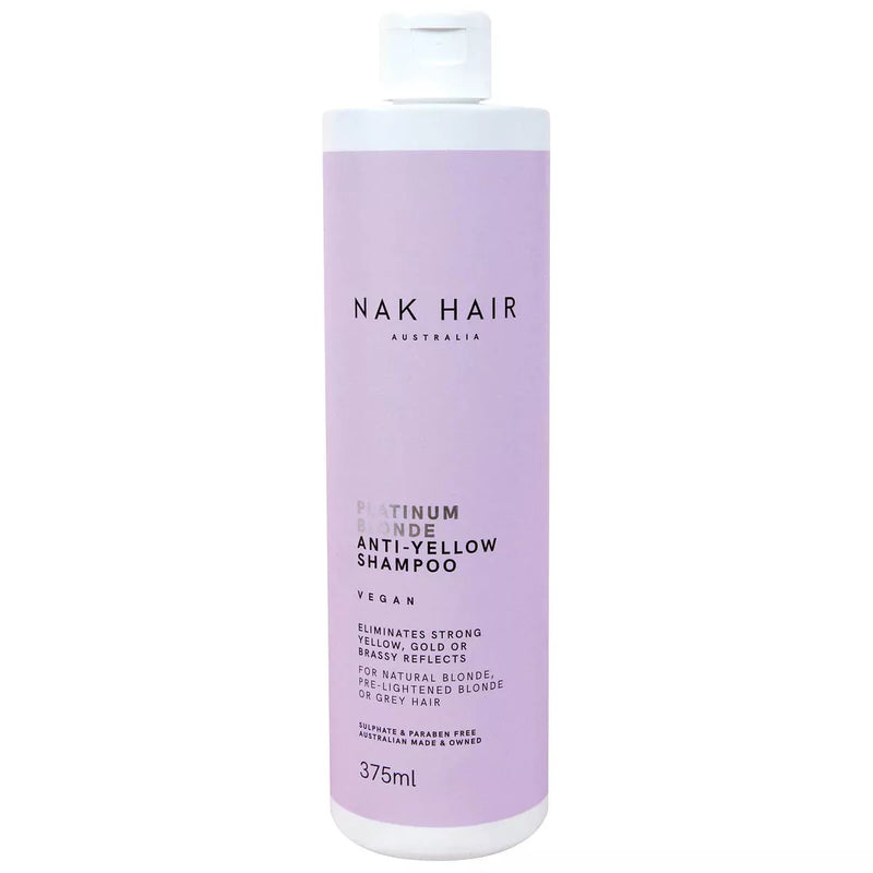 NAK Platinum Blonde Anti Yellow Shampoo 375ml Shampoo NAK