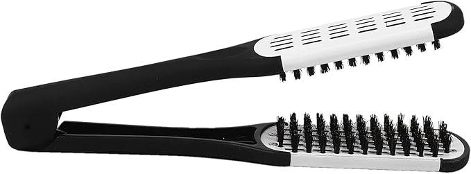 Bob Straightening V Brush Vented Black and White Hair Brush Bob