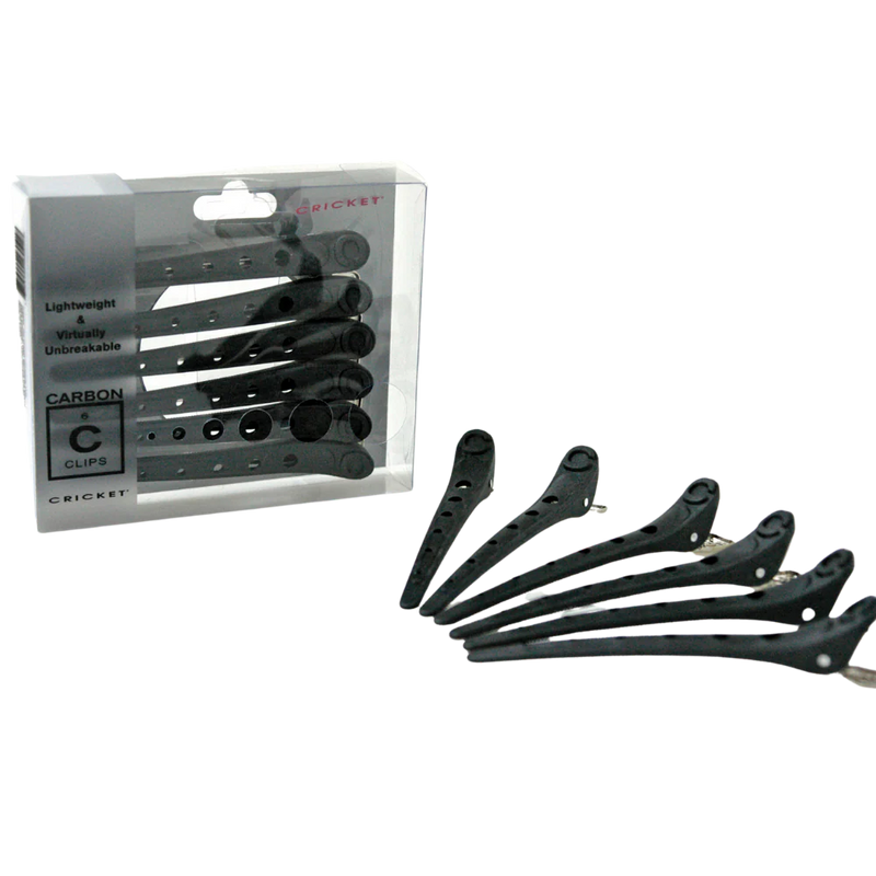 Cricket Carbon Clips Black 6pk Retail Cricket
